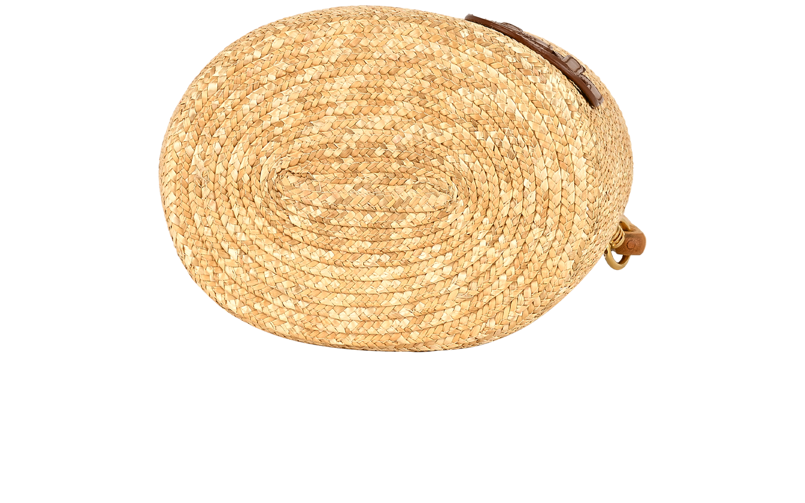 Bamboo Handle Bucket Bag, &pound;750, Handbags, Beige/Brown, Leather/Raffia, Top view